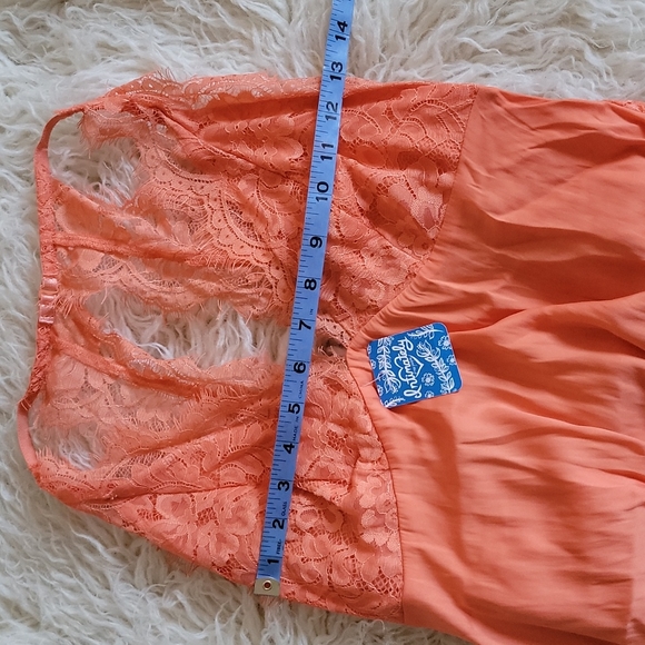 Free People Melrose Coralina Eyelash Lace Open Back Thong Bodysuit - Picture 7 of 10